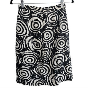 Clements Ribeiro Floral High Waisted Pencil Skirt, Lined, Linen Blend Size 4